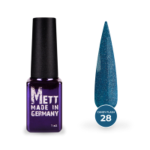 Світловідбивний гель-лак Mett Expert Candy Flash №28 Темно-блакитний 7 г