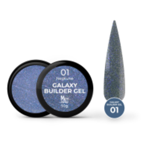 Світловідбивний гель для нарощування Mett Expert Galaxy Builder gel №01 Neptune Волошковий 50 г
