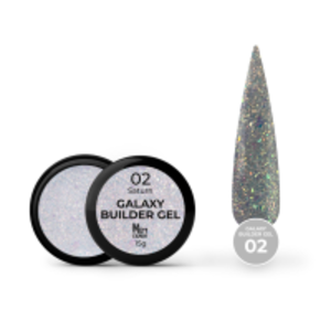 Світловідбивний гель для нарощування Mett Expert Galaxy Builder gel №02 Saturn Опаловий 15 г