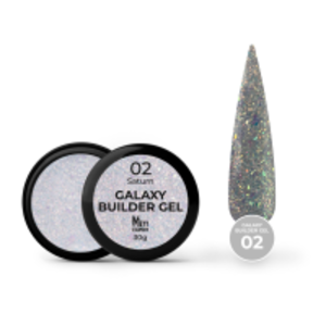 Світловідбивний гель для нарощування Mett Expert Galaxy Builder gel №02 Saturn Опаловий 30 г