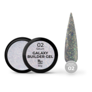 Світловідбивний гель для нарощування Mett Expert Galaxy Builder gel №02 Saturn Опаловий 50 г