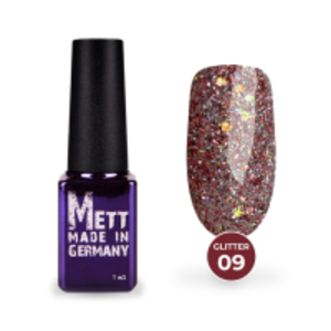 Гель-лак Mett Expert Glitter №09 Красно-розовый 7 г