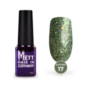 Гель-лак Mett Expert Glitter №17 Сріблясто-зелений 7 г
