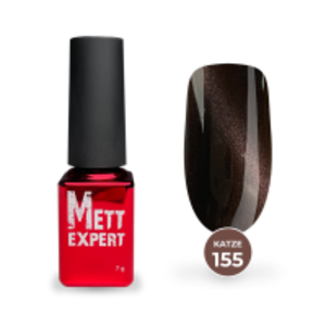 Гель-лак Mett Expert Котяче око Katze №155 Рожево-коричневий 7 г