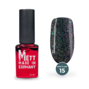 Світловідбивний гель-лак Mett Expert NEW Flash №15 Фіолетово-смарагдовий 12 г