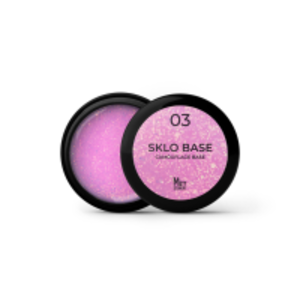 Камуфлювальна база Mett Expert SKLO base №03 Рожева з золотою та помаранчевою поталлю 30 г