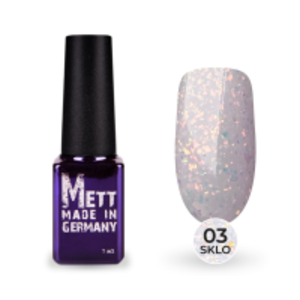 Камуфлювальна база Mett Expert SKLO base №03 Рожева з золотою та помаранчевою поталлю 7 г