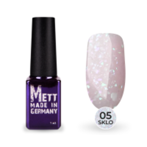 Камуфлювальна база Mett Expert SKLO base №05 Пудрово-рожева з бірюзовою та фіолетовою поталлю 7 г