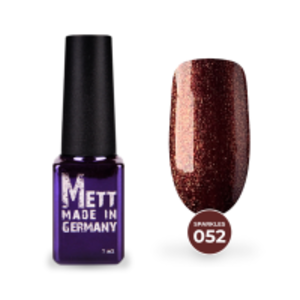 Гель-лак Mett Expert Sparkles collection №052 Бордовий з золотим шиммером 7 г