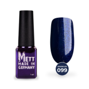 Гель-лак Mett Expert Sparkles collection №099 Темно-синій із синім шиммером 7 г