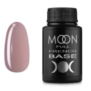 Moon Full Base French №16 - база для гель лаку, 30 мл. (рожевий з дрібним шіммером)