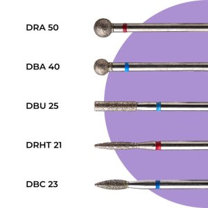 Набір фрез Nice for you №1 DBA40 DRA50 DBC23 DRHT21 DBU25