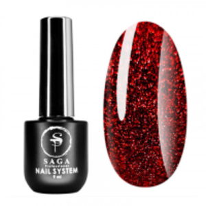 SAGA professional Гель-лак Fiery gel 3 (червоний з мікроблиском, світловідбивний), 9 мл