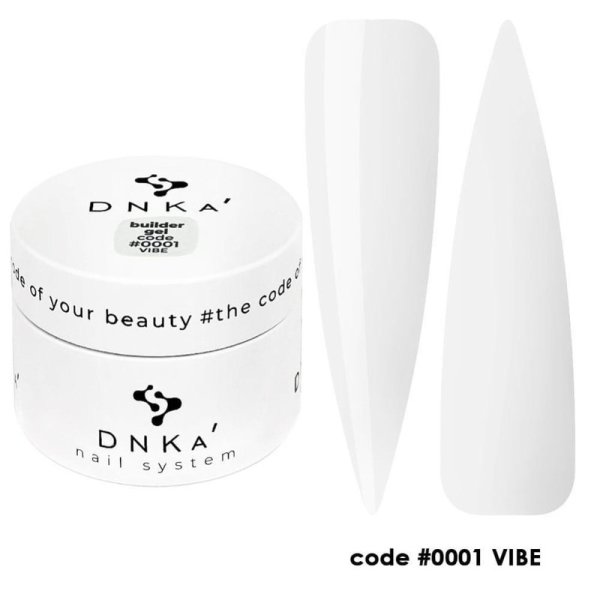 Гель для нігтів DNKa Builder Gel 0001 (прозорий), 30 мл
