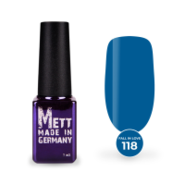 Гель-лак Mett Expert Fall in love collection №118 Морська хвиля 7 г