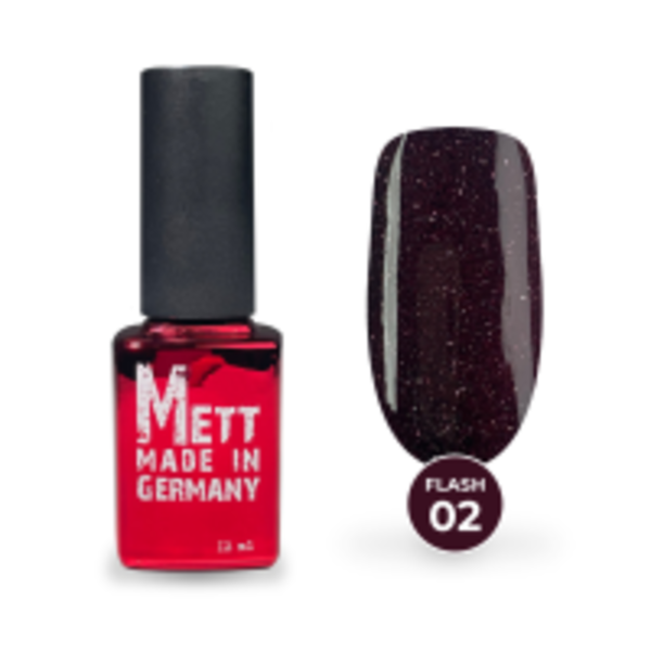 Светоотражающий гель-лак Mett Expert Flash №02 Бордо 12 г
