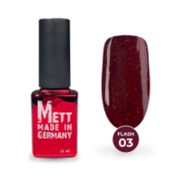 Світловідбивний гель-лак Mett Expert Flash №03 Червоний 12 г