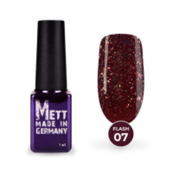 Світловідбивний гель-лак Mett Expert Flash №07 Стигла вишня 7 г