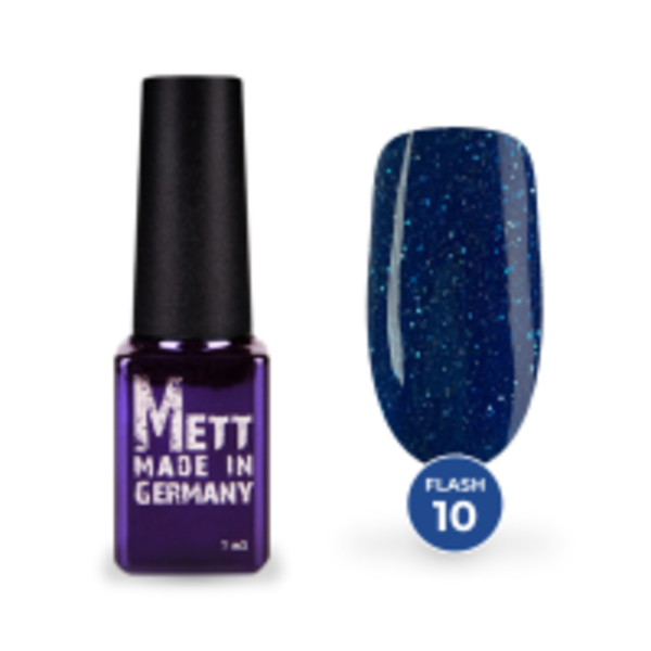 Світловідбивний гель-лак Mett Expert Flash №10 Синій 7 г