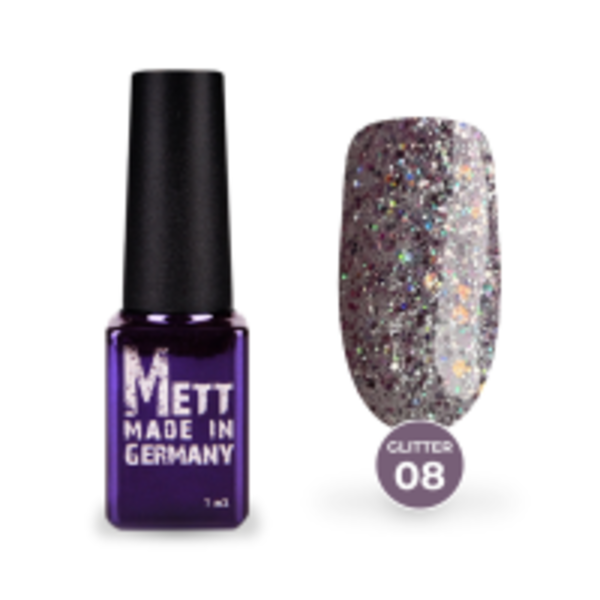 Гель-лак Mett Expert Glitter №08 Лілово-рожевий 7 г