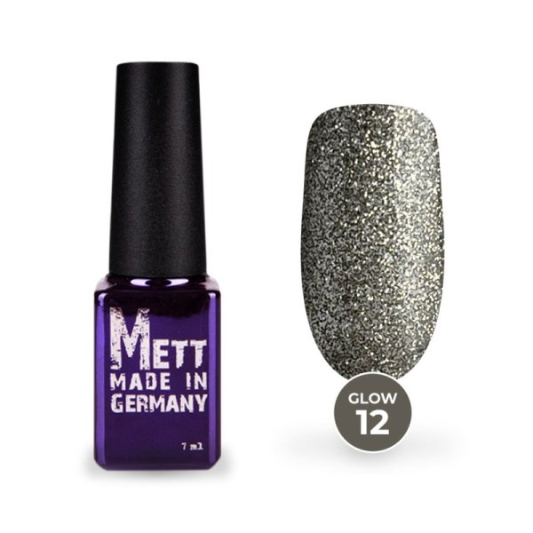 Гель-лак світловідбивний Mett Expert Glow №012 Темно-сірий 7 г
