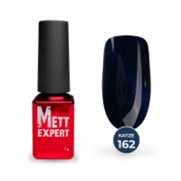 Гель-лак Mett Expert Котяче око Katze №162 Темно-синій 7 г