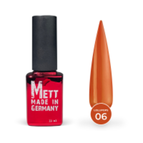 Гель-лак Mett Expert Lollipops №06 Помаранчевий 12 г