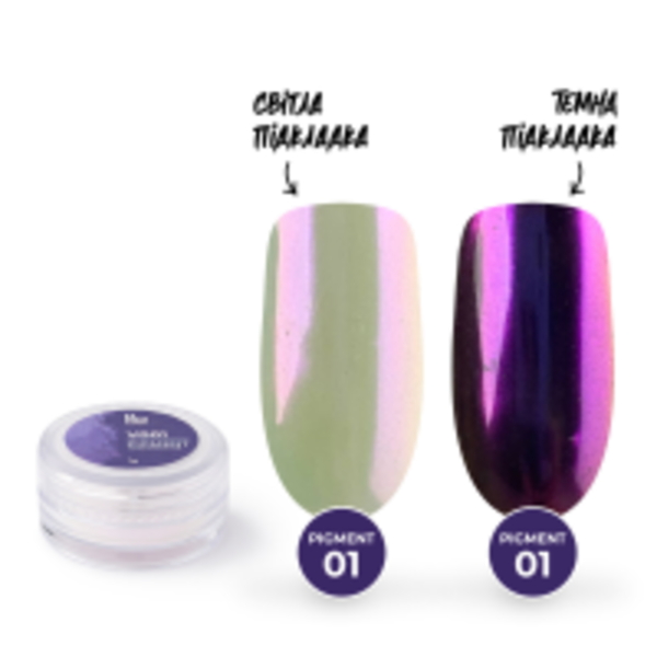 Дзеркальна пудра Mett Expert Хамелеон №001 Королівський пурпур 1 г