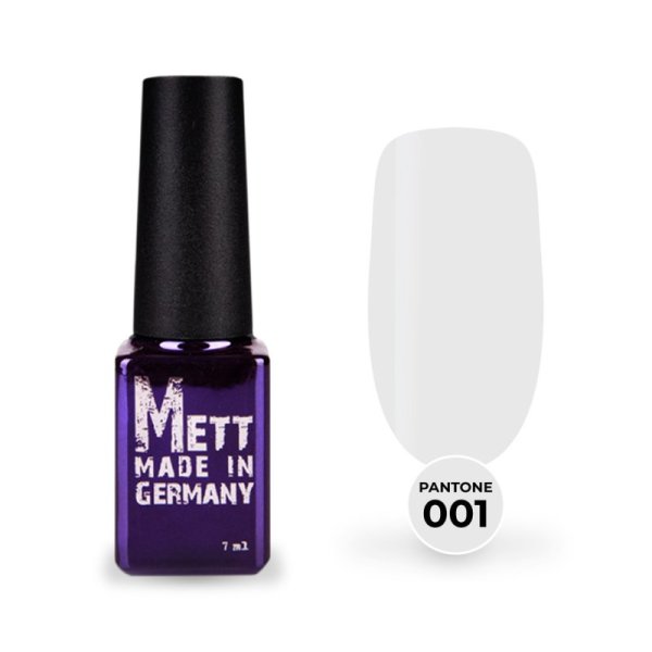 Гель-лак Mett Expert Раntone collection №001 Біла емаль 7 г