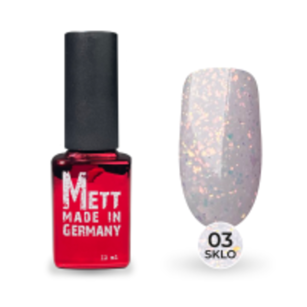 Камуфлювальна база Mett Expert SKLO base №03 Рожева з золотою та помаранчевою поталлю 12 г