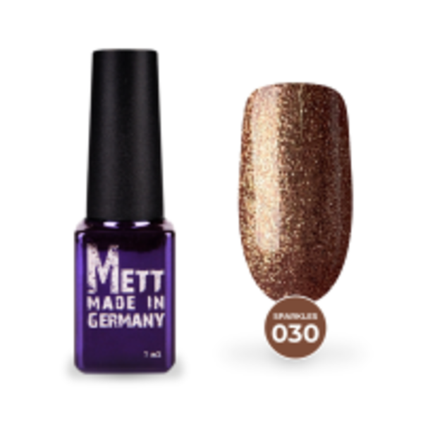 Гель-лак Mett Expert Sparkles collection №030 Рожеве-золото 7 г