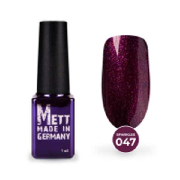 Гель-лак Mett Expert Sparkles collection №047 Сливовий з голографічним шиммером 7 г