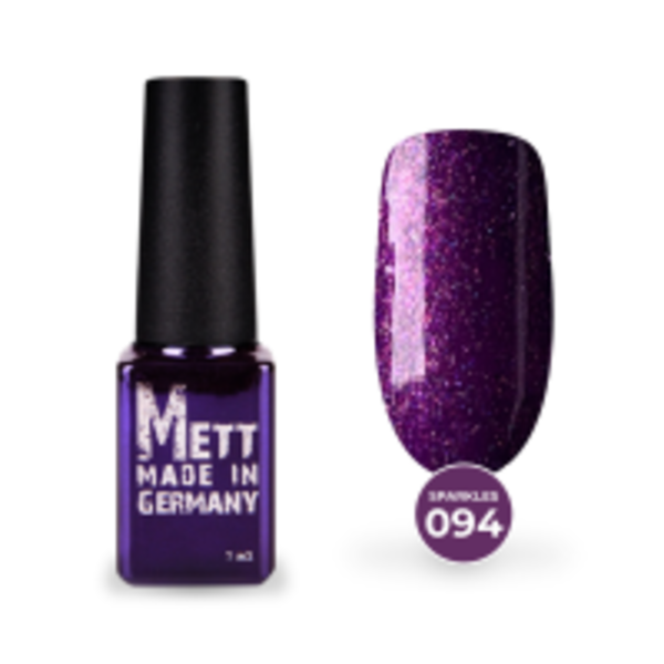 Гель-лак Mett Expert Sparkles collection №094 Бузковий з голографічним шиммером 7 г