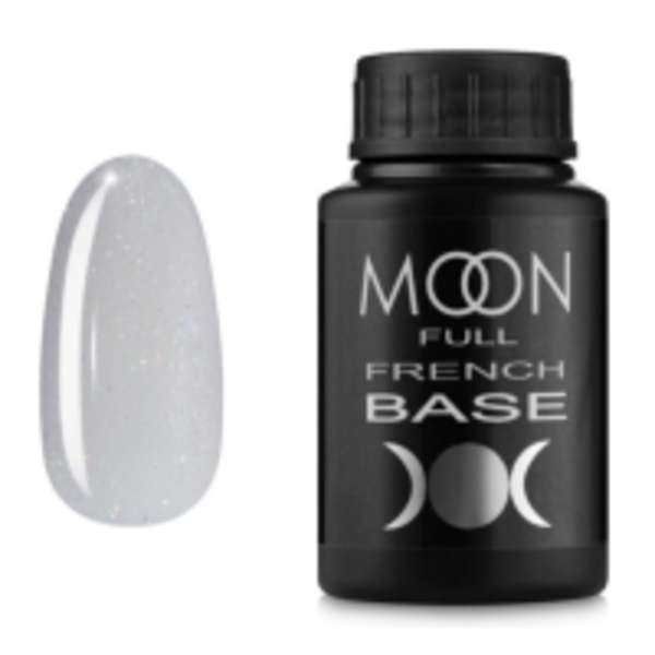 Moon Full Base French №15 - база для гель лака, 30 мл. (светло-серый с шиммером)
