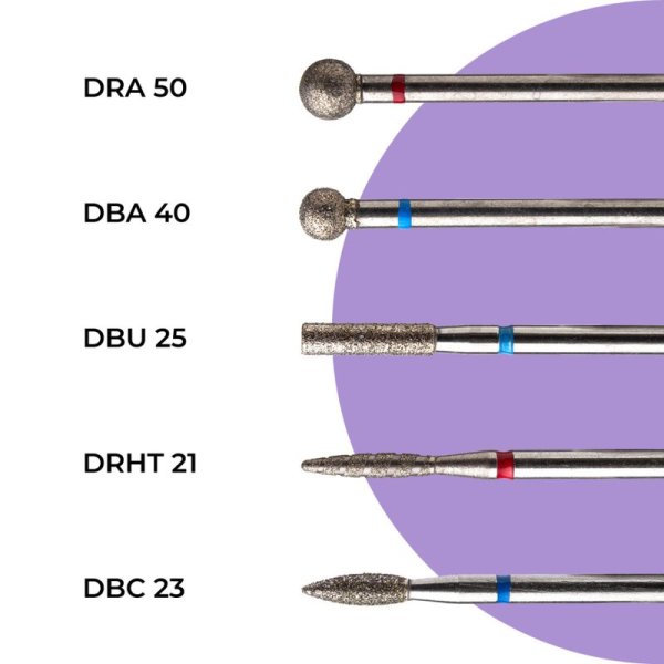 Набір фрез Nice for you №1 DBA40 DRA50 DBC23 DRHT21 DBU25
