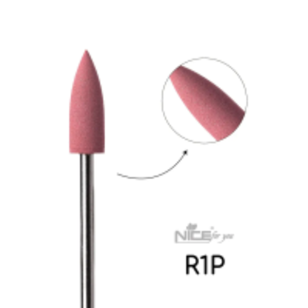 Силиконова фреза КОНУС средній рожевий R1P Nice for you