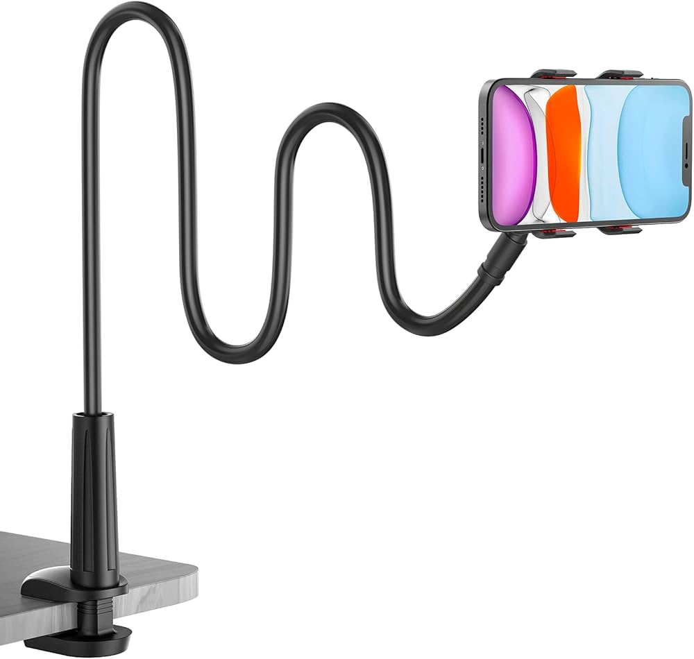 Hot Selling PP Material Flexible Arm Holder Lazy Phone Mount Adjustable Desk Clip Stand Goose Neck Bed Bracket Phone Holder