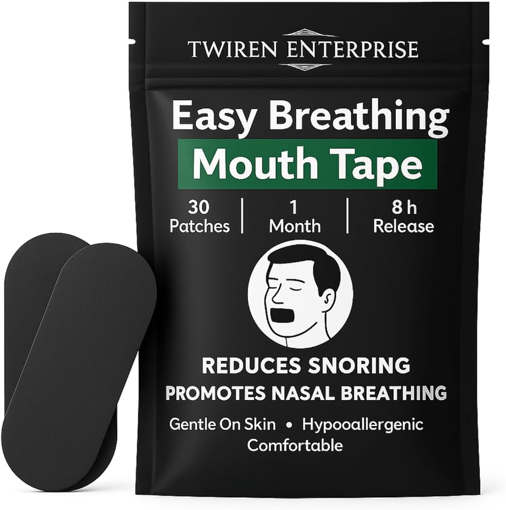 2026 Customizable Black Anti Snore Mouth Tape OEM ODM Sleep Strips Promote Nasal Breathing CE Certified Hypoallergenic