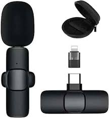 Podcast Microphones USB Rechargeable 2 in 1 Lapel Mini Microphone Tie Mic Phone Live Streaming Wireless Lavalier Mini Microphone