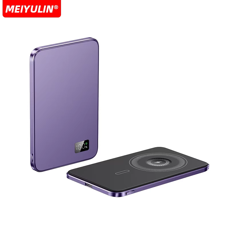 Qi2 10000mAh High Capacity Wireless Power Bank Charger Aluminum 3-in-1 15W Magnetic Battery Pack for iPhone Type-C 3A