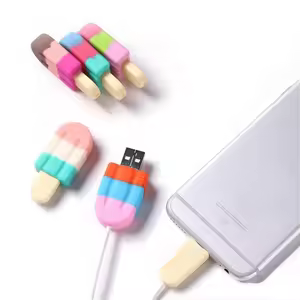 Mobile Phone Accessories Kawaii Animals Cartoon Charging Cable Case Cover Phone Cable Protectors