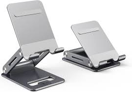 Wholesale Desktop Phone Stand Holder Ultra Thin Rectangle Adjustable Alloy Cell Phone Stand Holder for Mobile Phone Accessories