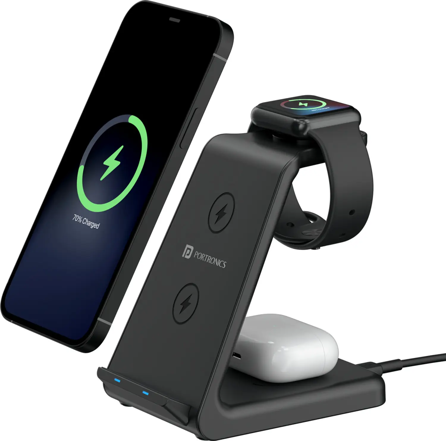 Best Seller 3 in 1 Wireless Charging Station 15W Fast Charging for Mobile Phone and Smart Watch and Earphone