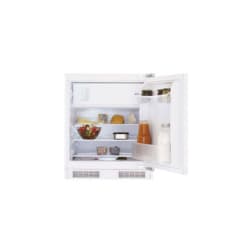 WHITE SINGLE DOOR INTEGRATED FRIDGE WITH ICE BOX 12/24V & 110/240V 50/60Htz