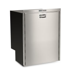 157 Litre Front opening fridge, Brushed stainless steel door and fitting frame, 12/24Volt