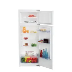 220 Litre Front opening fridge - with freezer compartment, White door, 12/24Volt