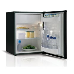60 Litre Front opening fridge - with ice box, Chrome Lock Black door, 12/24Volt NEXT GEN Compressor