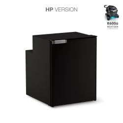 90 Litre Front opening fridge - with ice box, Black door, 12/24Volt Nano compressor