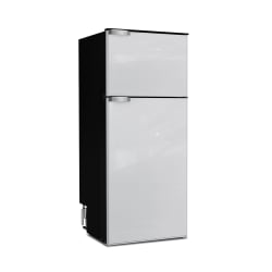216 Litre Front opening fridge freezer, Grey door, 12/24Volt