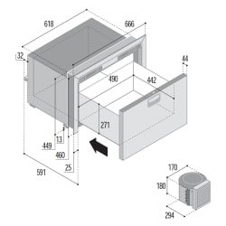 FROST FREE SINGLE DRAWER FRIDGE OR FREEZER 12/24V